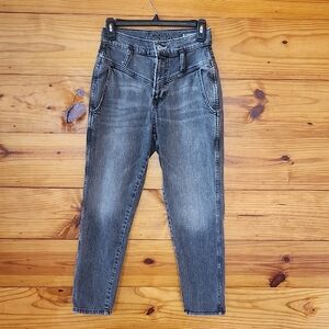 Gray Wash Arizona High Rise Mom Jeans Sz 3/25